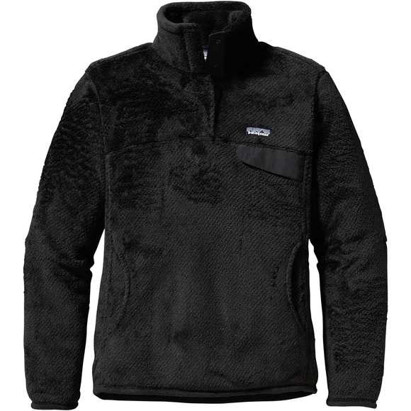 Patagonia Los Gatos‎ Fleece Pullover Black Medium 100% Recycled Polyester EUC - Picture 1 of 6